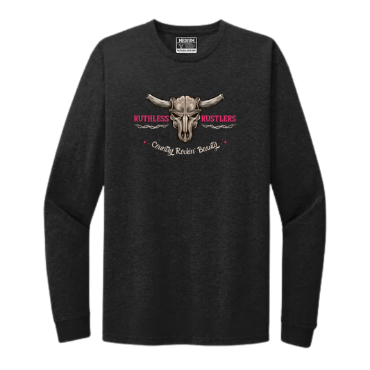 Country Rockin Beauty - Unisex Long Sleeve T-Shirt | Black