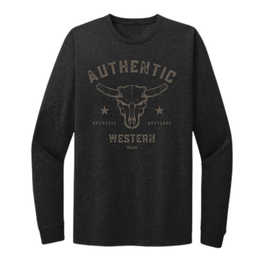 AUTHENTIC WESTERN LONG SLEEVE T-SHIRT | Black
