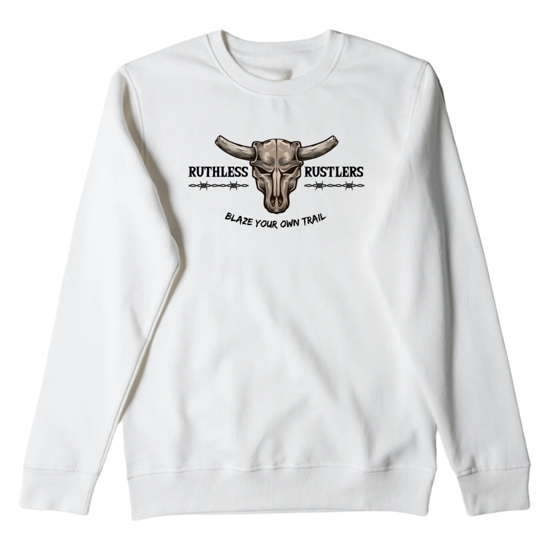 RR Barbed Wire - Unisex Crewneck | White