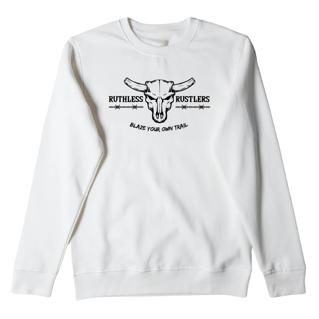 RR Barbed Wire - Unisex Crewneck | White