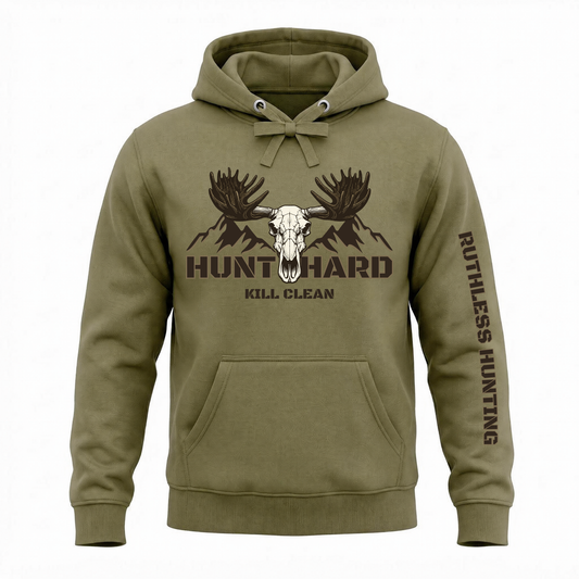 HUNT HARD HOODIE | Army Green
