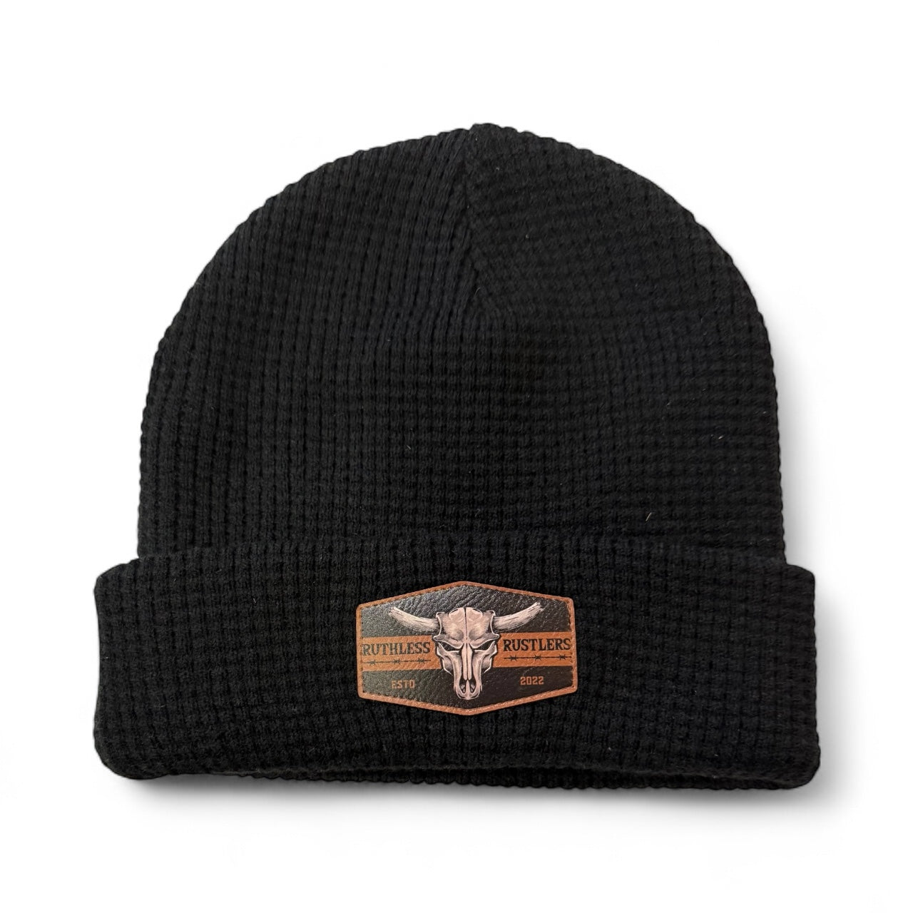 Ruthless Rustlers Waffle Cuff Toque | Black