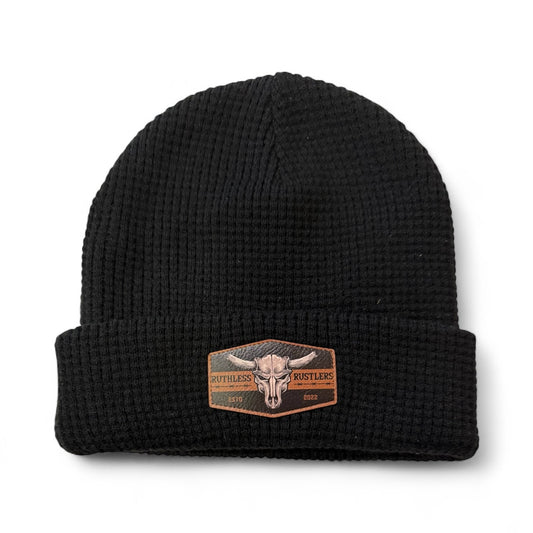 Ruthless Rustlers Waffle Cuff Toque | Black