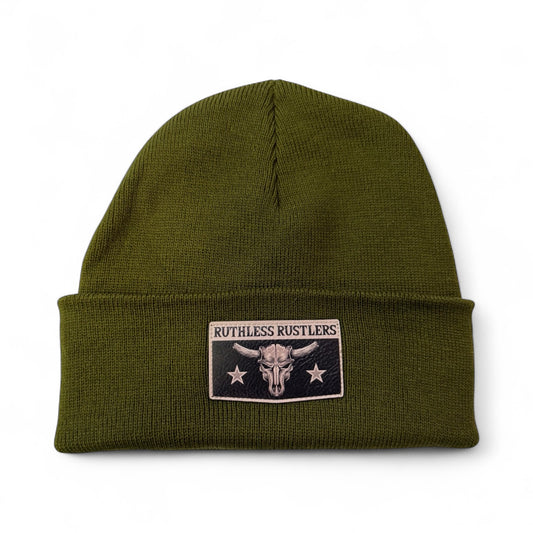 Ruthless Rustlers Cuff Toque | Army Green