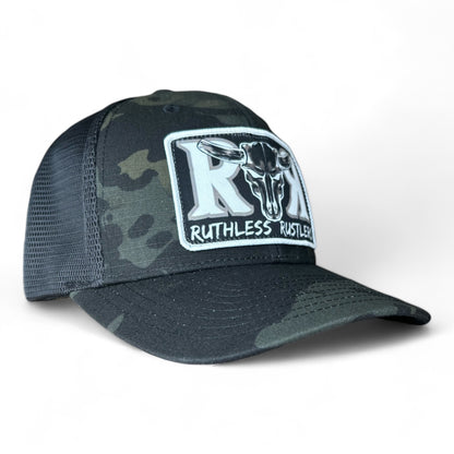 RR Premium Trucker Cap | Multicam Black/Black