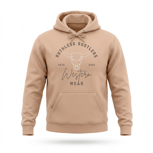 COTTON OUATÉ À CAPUCHON WESTERN WEAR | Rose poudré