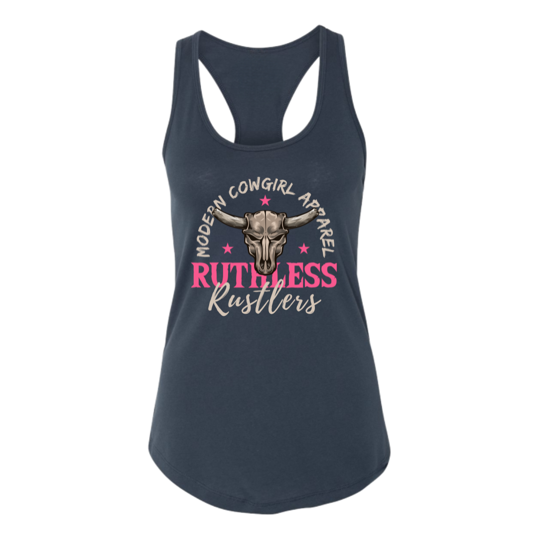 Ruthless Rustlers Modern Cowgirl - Racerback Tank