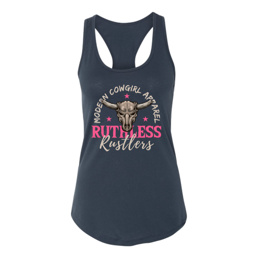 Ruthless Rustlers Modern Cowgirl - Racerback Tank