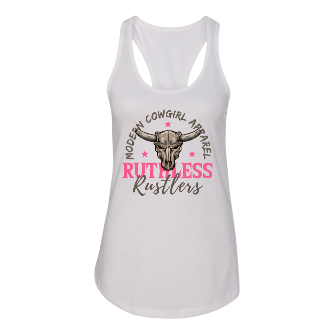 Ruthless Rustlers Modern Cowgirl - Racerback Tank