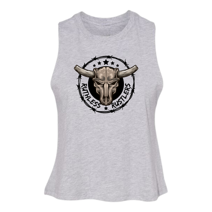 RR Racerback Cropped Tank | Heather Grey