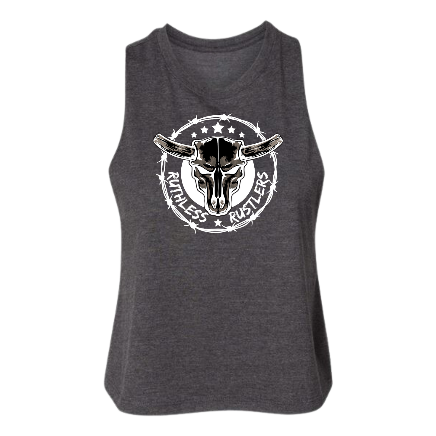 RR Racerback Cropped Tank | Dark Grey