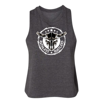 RR Racerback Cropped Tank | Dark Grey