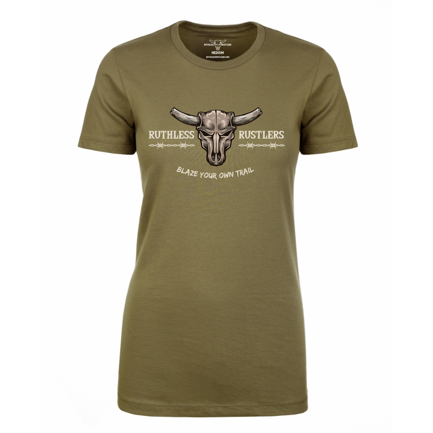 RR Barbed Wire - Women T-Shirt | Army Green