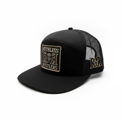 Ruthless Rustlers RR Bold Flat Bill Cap | Black