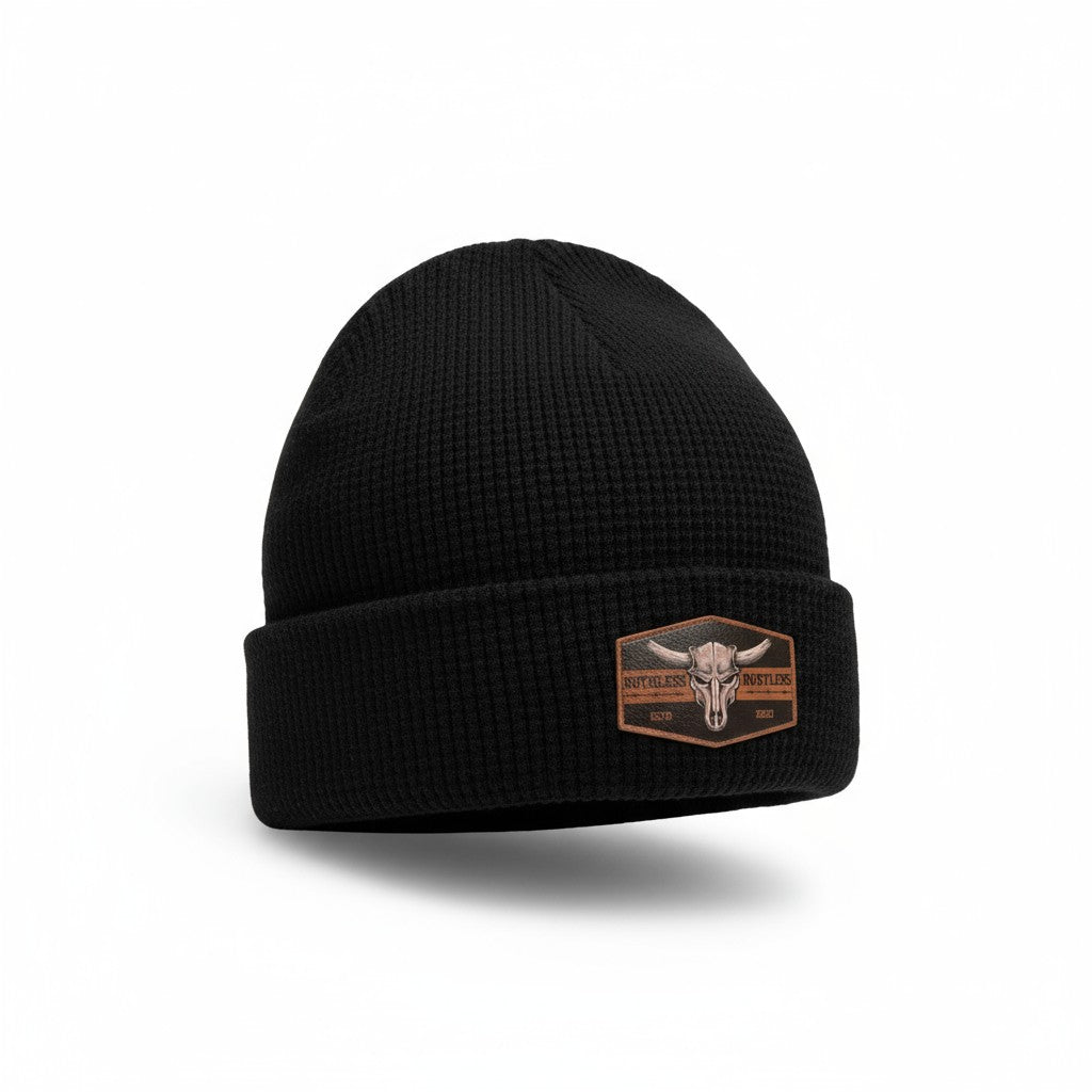 Ruthless Rustlers Waffle Cuff Toque | Black