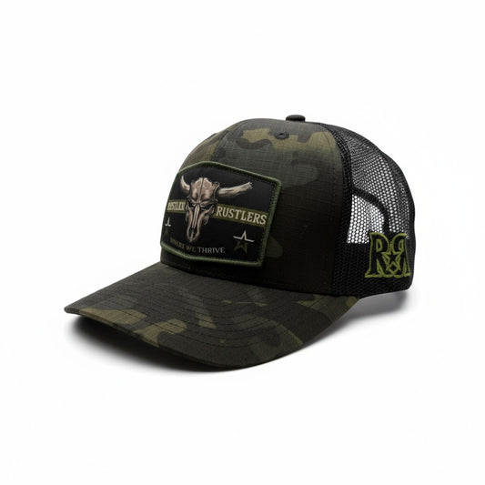 Ruthless Rustlers In Unity Trucker Cap | Camo Black