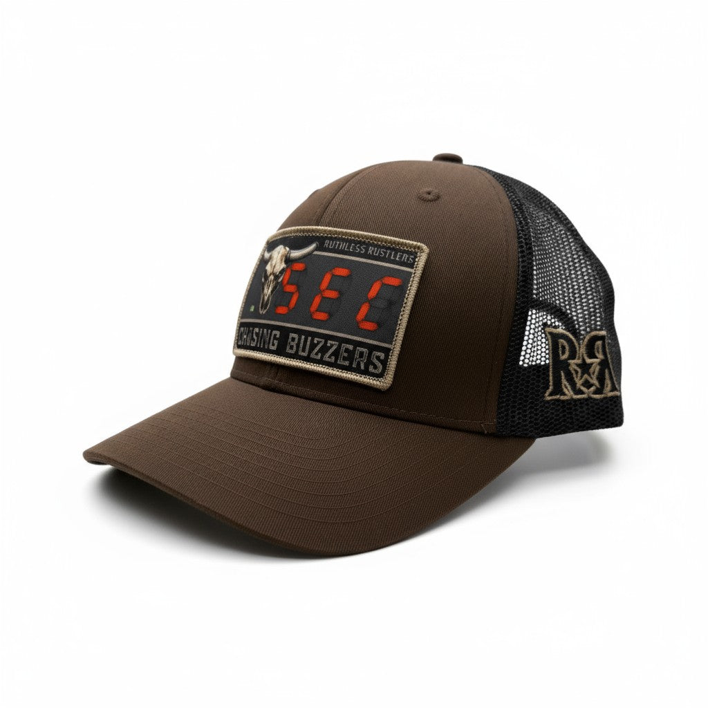 Ruthless Rustlers 8 Seconds Trucker Cap | Brown/Black