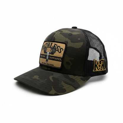 Ruthless Rustlers Hunting Trucker Cap | Black Camo
