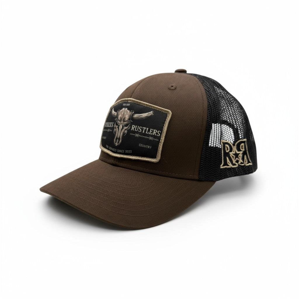 Ruthless Rustlers Barbed Wire Trucker Cap | Brown/Black