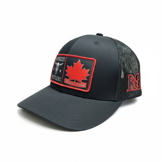 Ruthless Rustlers Canada Strong Trucker Cap | Black
