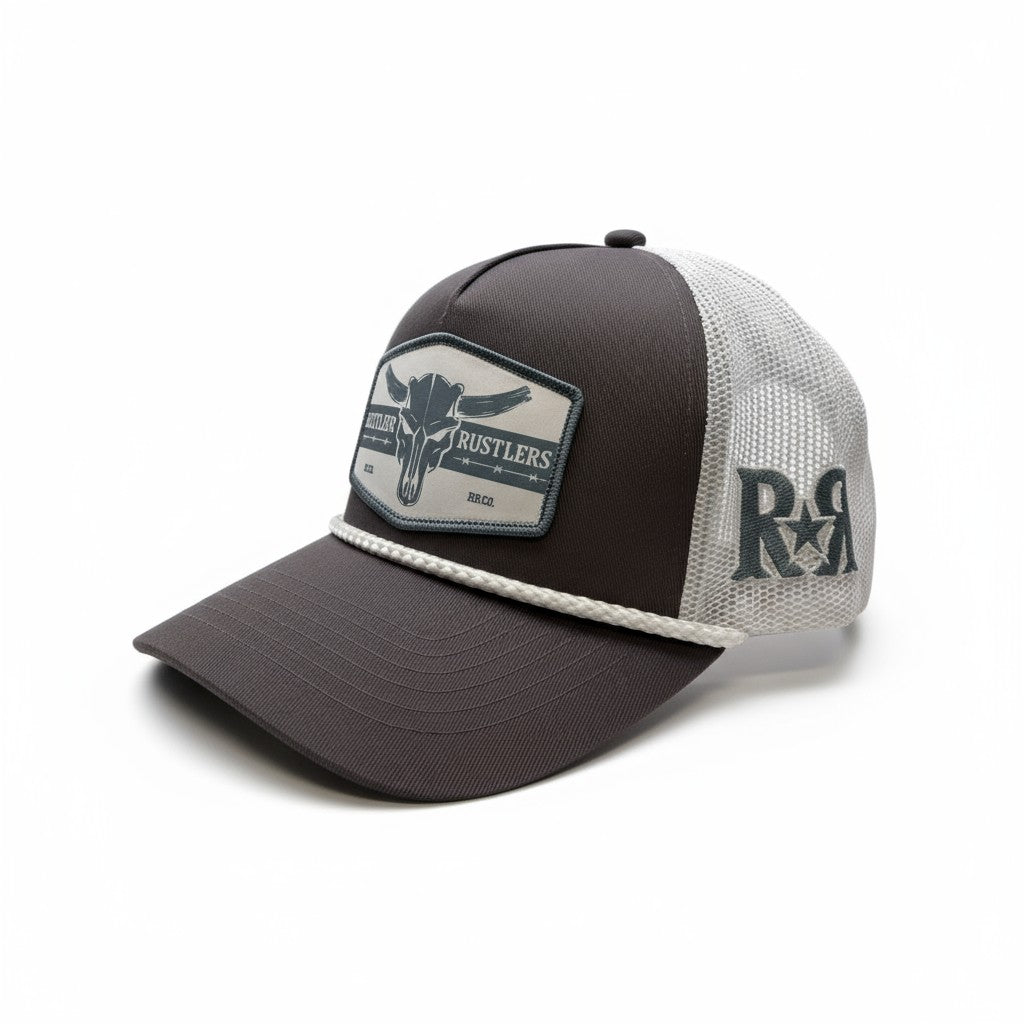 Ruthless Rustlers Barbed Wire Rope Cap | Grey/White