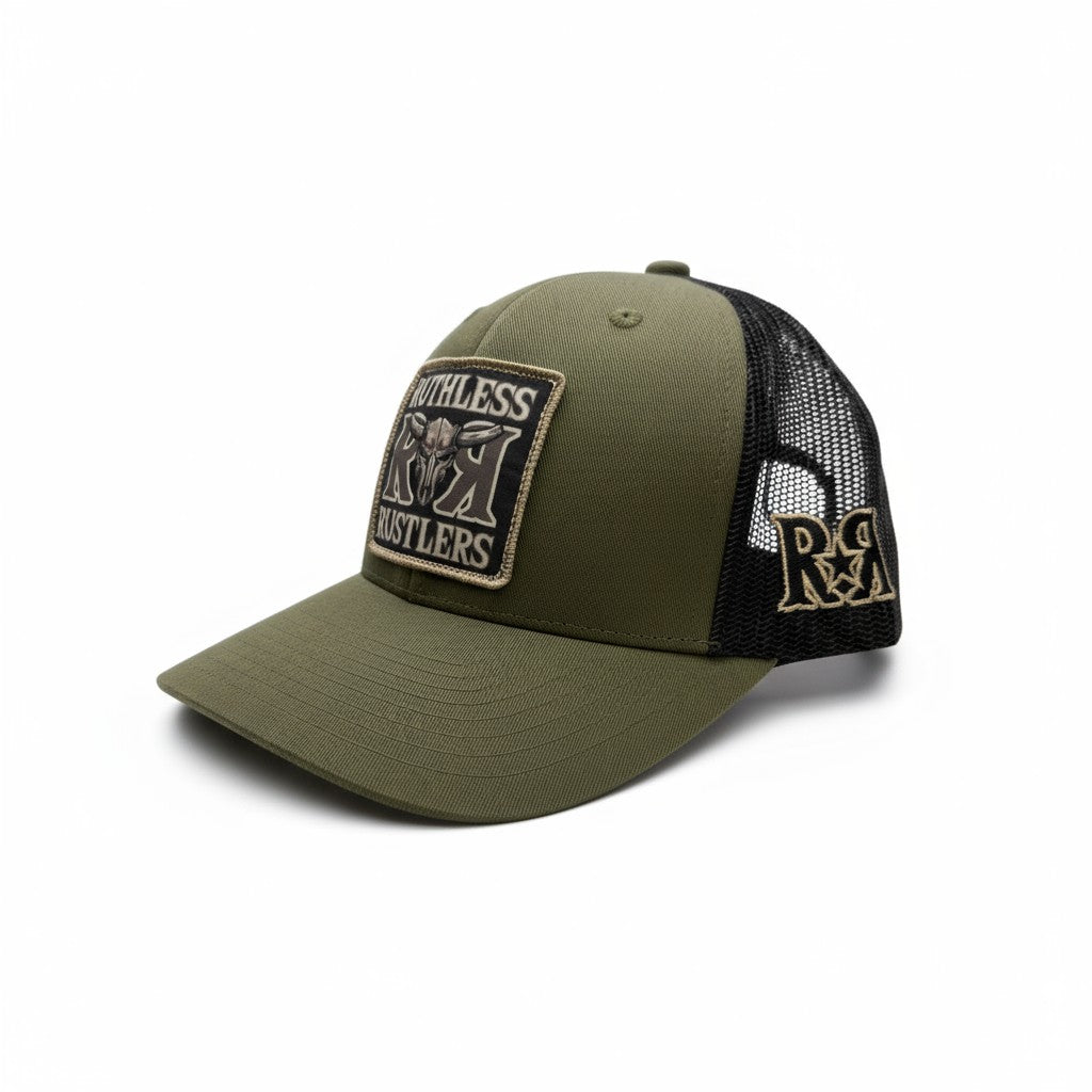 Ruthless Rustlers RR Bold Trucker Cap | Loden/Black