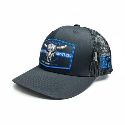 Ruthless Rustlers Back The Blue Trucker Cap | Black