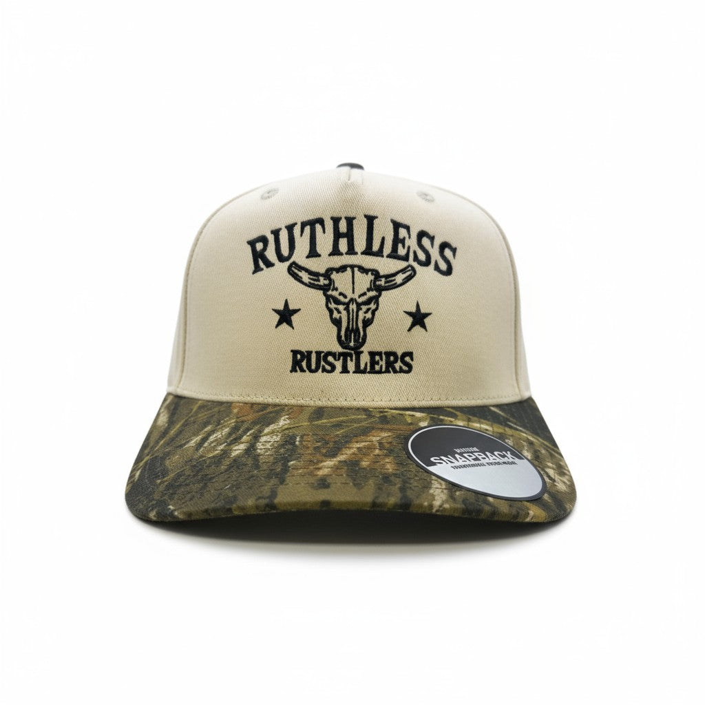 Ruthless Rustlers Combo Cap | Beige/Wood Camo