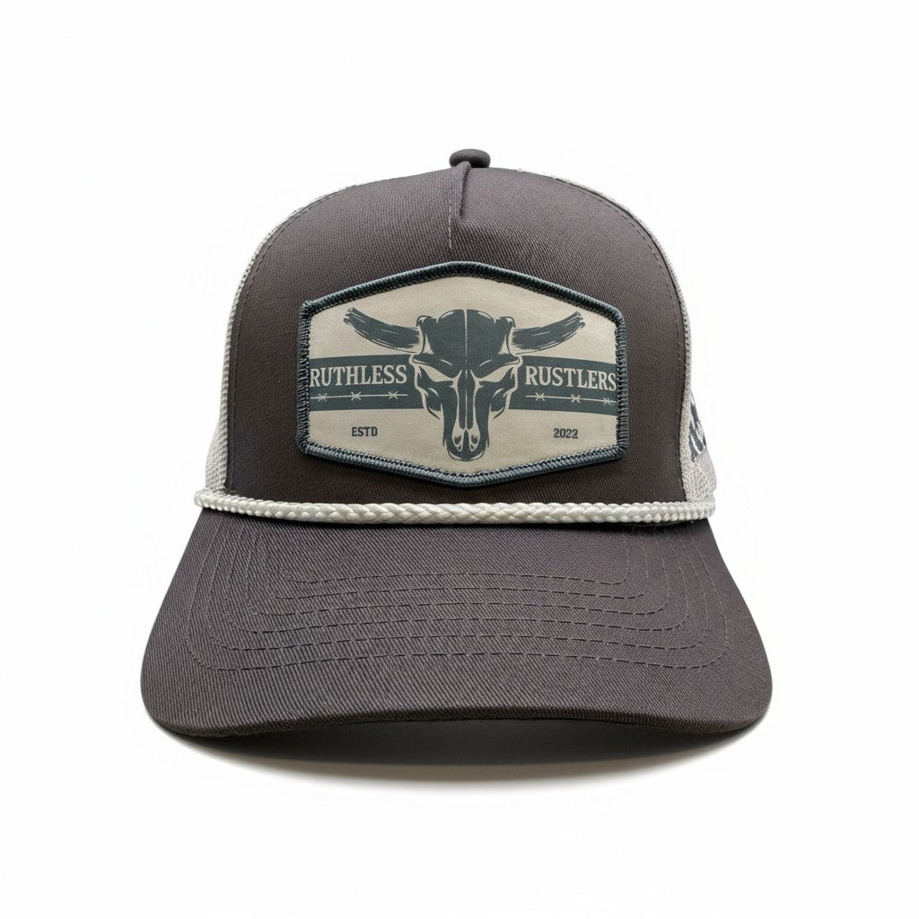 Ruthless Rustlers Barbed Wire Rope Cap | Grey/White